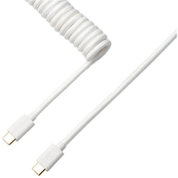 Keychron Coiled USB-C Straight Aviator Cable - White