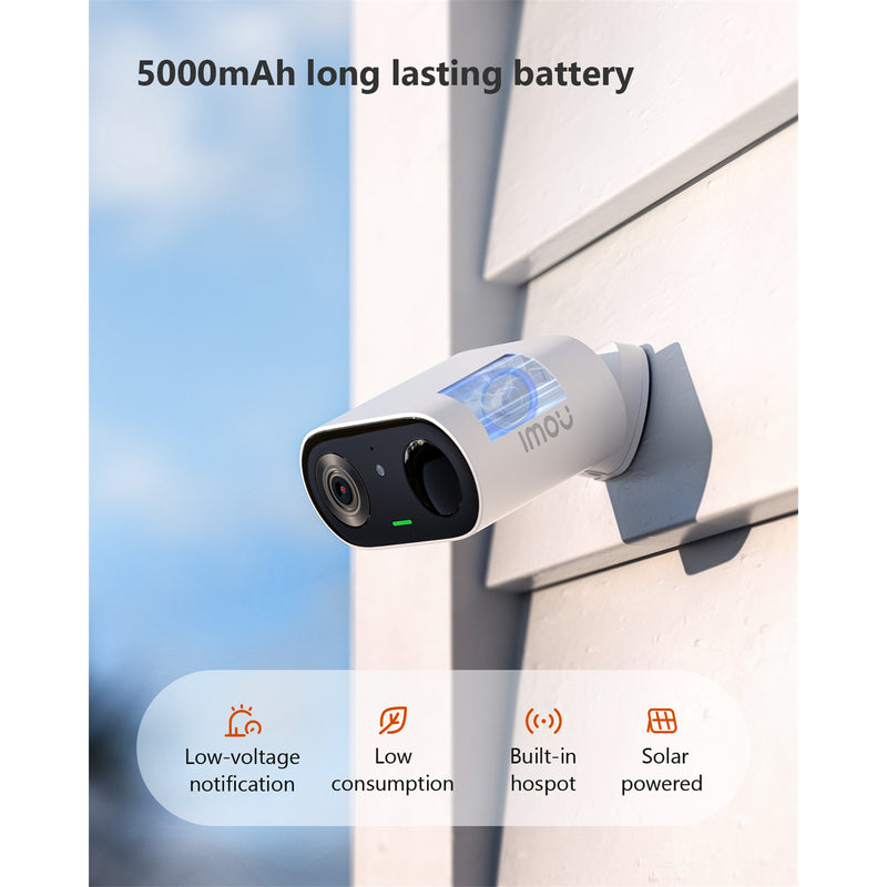 IMOU Cell Go 3MP/2K Outdoor Smart Wire-Free Camera, Built-in 4GB eMMC Storage