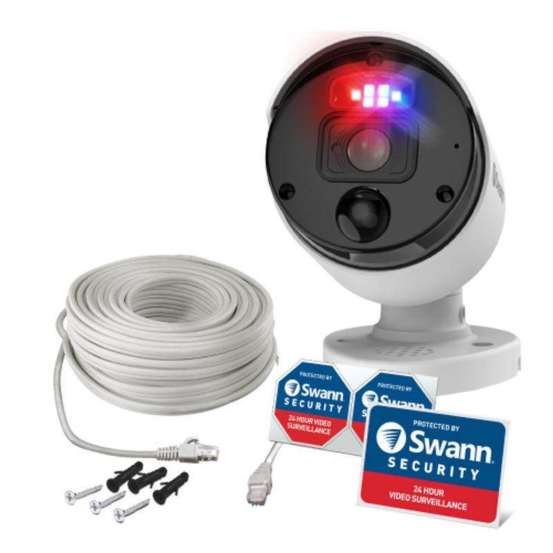 Swann 12MP/4K Heat & Motion Sensing IP Bullet Camera with Controllable Spotlights