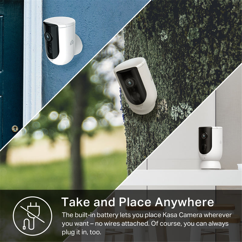 TP-Link Kasa KC300S3 Smart Wire-Free Camera System - 3 Pack