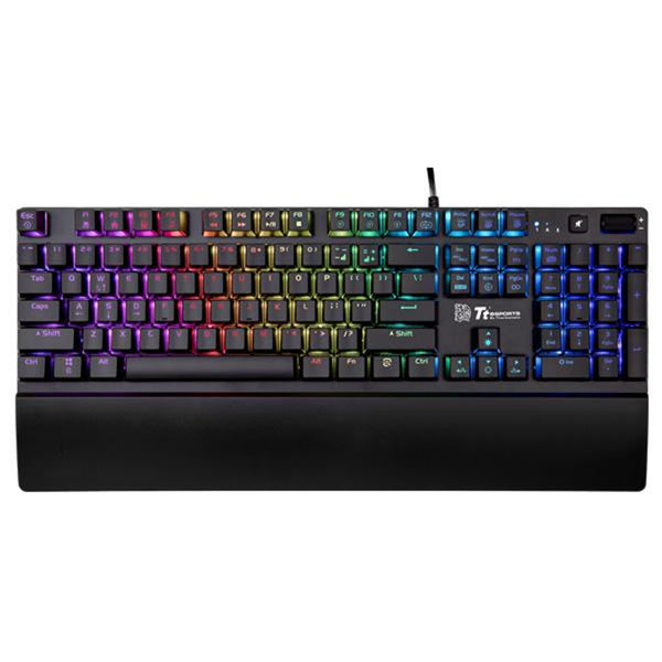 Thermaltake TteSports Challenger Edge Pro RGB Plunger Gaming Keyboard - Black