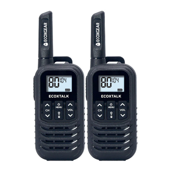 ECOXGEAR ECOXTALK EXG50 (Twin Pack) UHF 0.5Watt CB Handheld 2-Way Radio walkie talkie 3km+ Range, 20 hours Operating Time ,80 channels AU/NZ