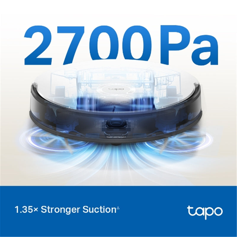 TP-Link Tapo Lidar RV 20 Mop Navigation Robot Vacuum & Mop 2700Pa Suction, LiDar Navi System 3 Hour Cleaning, Twin side Brushes; 51 dB.