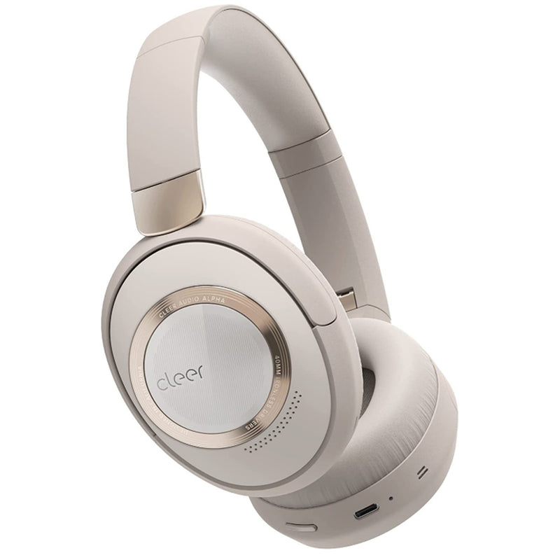 CLEER Alpha Over-Ear Wireless Noise Cancelling Headphones - Stone