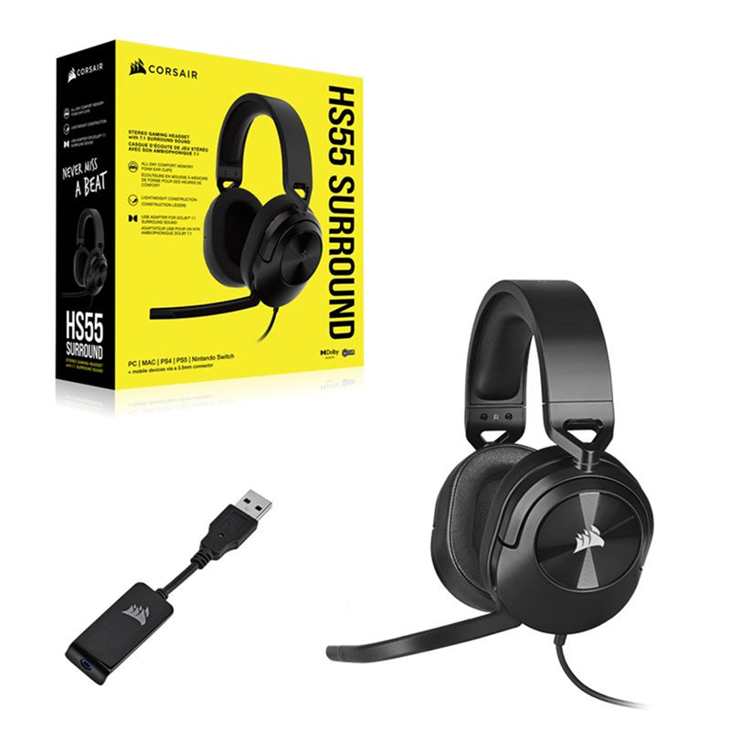 Corsair HS55 Surround Gaming Headset - Carbon