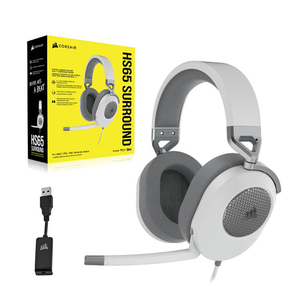 Corsair HS65 Surround Headset - White