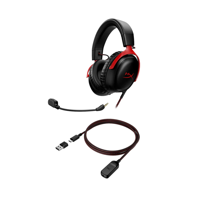 HyperX Cloud III USB Gaming Headset - Black Red