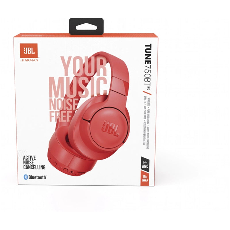 JBL Tune 750BTNC Wireless Over-Ear Noise-Cancelling Headphones - Coral