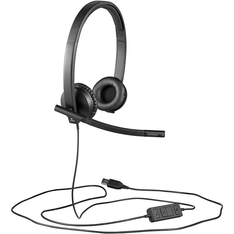 Logitech H570e USB Wired On-Ear Active Noise Cancelling Headset - UC Certified