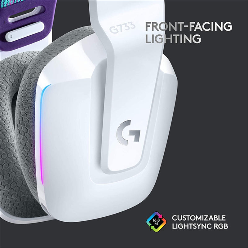 Logitech LIGHTSPEED G733 Wireless RGB Gaming Headset - White