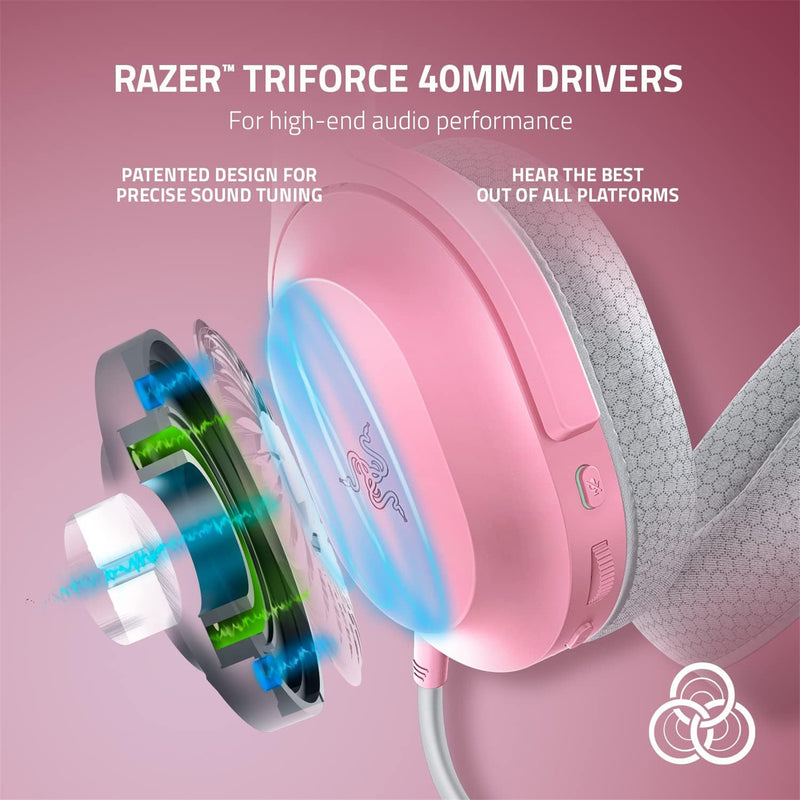 Razer Barracuda X 2022 Wireless Multi-Platform Gaming Headset - Quartz Pink