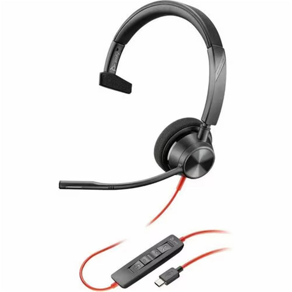 HP Poly Blackwire 3310 USB-C/A Wired On-Ear Headset, Mono - UC Certified