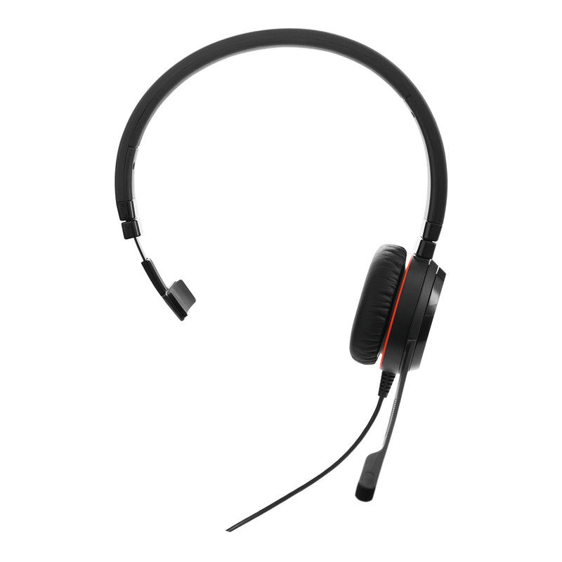 Jabra Evolve 30 II USB-A Wired On-Ear Mono Headset with In-Line Controls - UC Certified