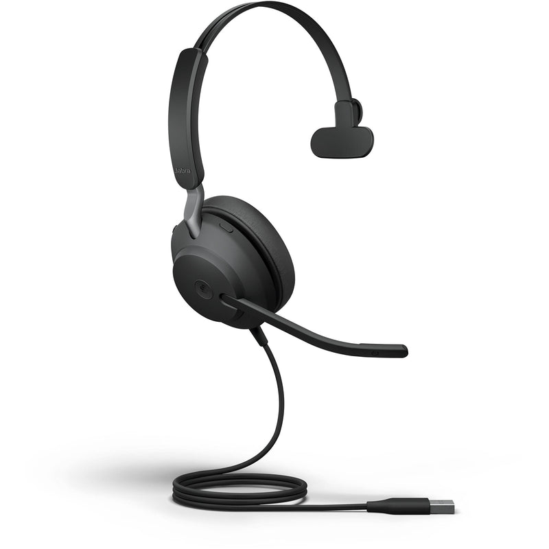 Jabra Evolve2 40 Wired On-Ear Mono Headset - Black