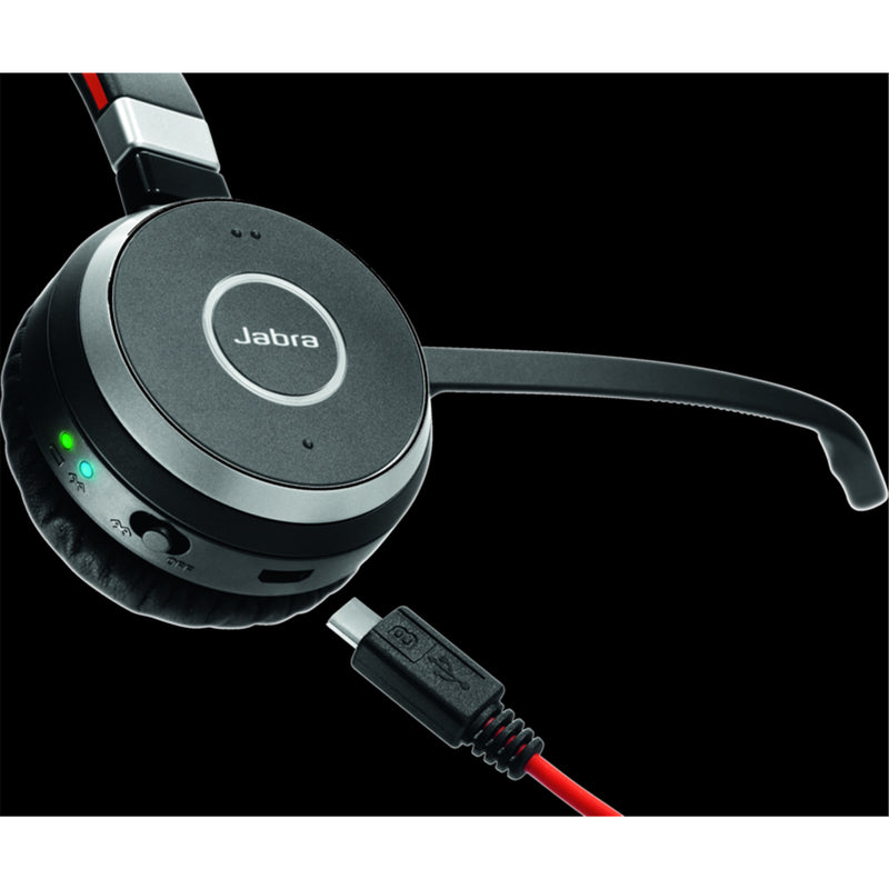 Jabra Evolve 65 SE Bluetooth On-Ear Mono Headset - UC Certified