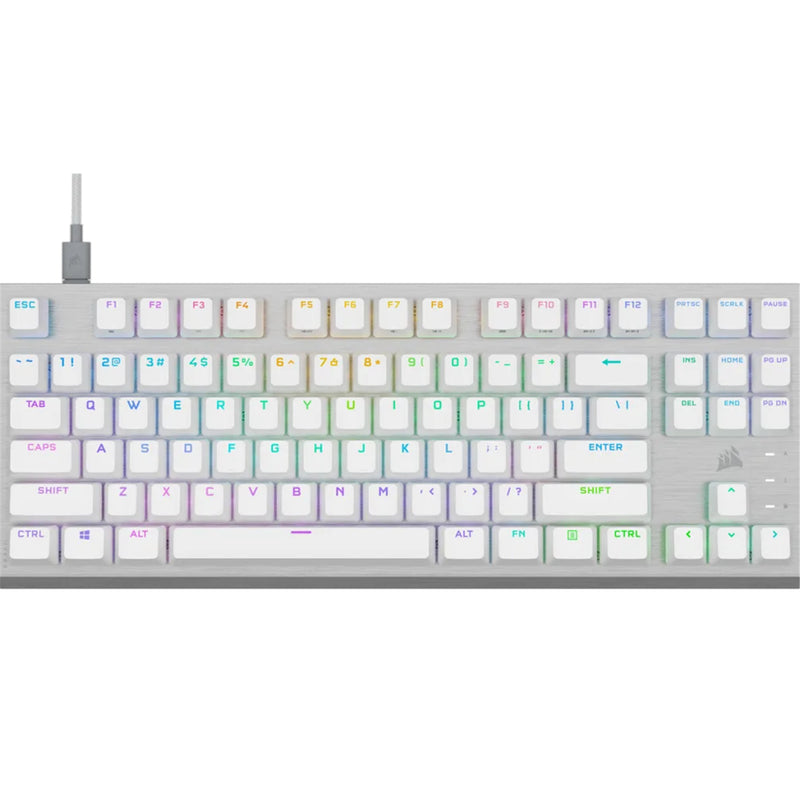 Corsair K60 PRO TKL RGB TENKEYLESS OPTICAL-MECHANICAL GAMING KEYBOARD WHITE