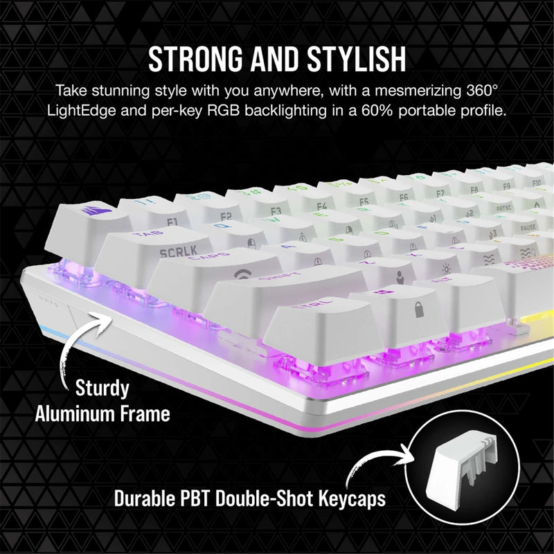 Corsair K70 PRO MINI Wireless RGB Mechanical Gaming Keyboard - White