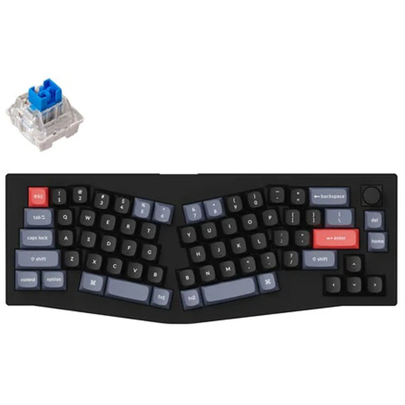 Keychron V8 65% Alice Layout Wired Mechanical Keyboard - Carbon Black