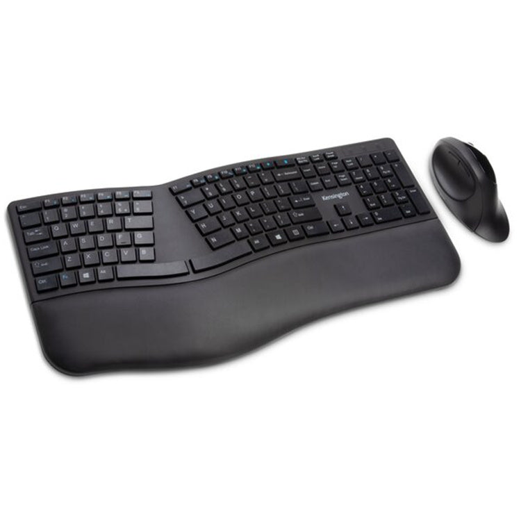 Kensington Pro Fit K75406US Ergonomic Wireless Keyboard & Mouse Combo - Black