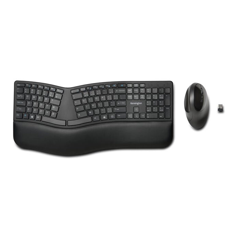 Kensington Pro Fit K75406US Ergonomic Wireless Keyboard & Mouse Combo - Black