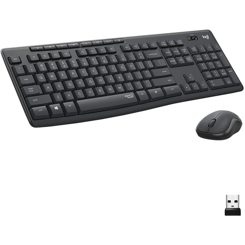 Logitech MK295 Silent Wireless Keyboard & Mouse Combo - Black