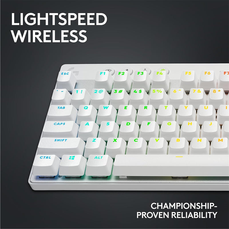 Logitech G Pro X TKL LIGHTSPEED Gaming Keyboard - White