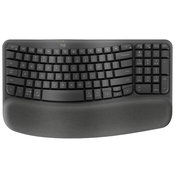 Logitech Wave Keys Wireless Ergonomic Keyboard - Graphite