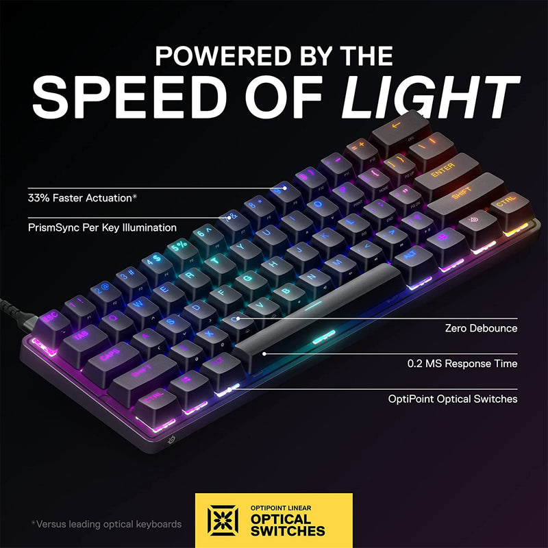 Steelseries Apex 9 Mini 60% Optical Mechanical Gaming Keyboard