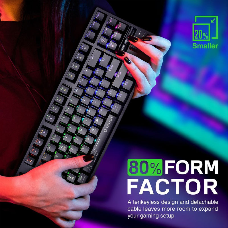 Vertux VERTUPRO-80 HyperSpeed RGB Mechanical Gaming Keyboard