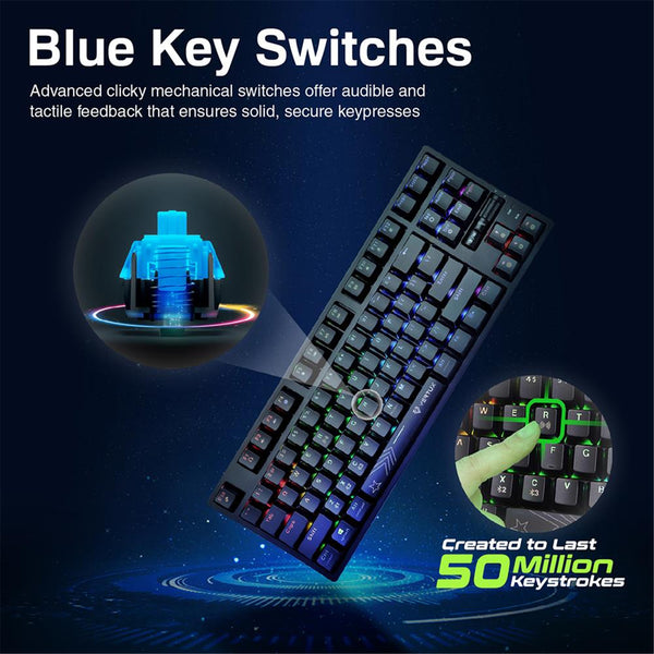 Vertux VERTUPRO-80 HyperSpeed RGB Mechanical Gaming Keyboard