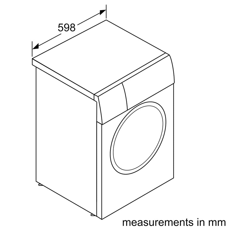 Bosch Series 8 washing machine, front loader 9 kg 1400 rpm