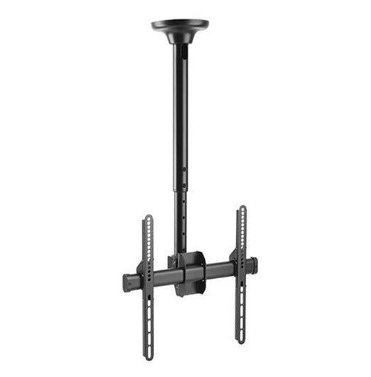 Brateck PLB-CE944-02S 32 -55 Telescopic full- motion ceiling mount. Max load: 50Kgs. VESA support up to 400x400. Profile: 560-910mm. Tilt & swivel. Hidden cable management Colour: Slate black.