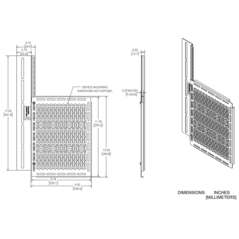 Chief CSMP9X12 Chief Component Storage Panel, Interface