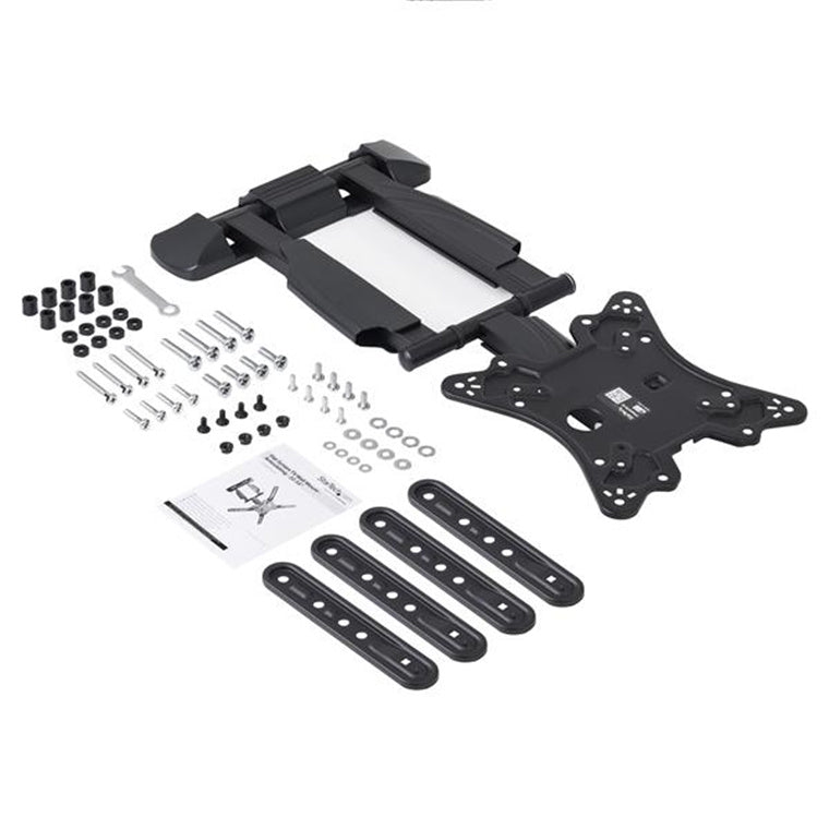 StarTech FPWARTB1M Full Motion TV Wall Mount - 32-55 inch (35kg/77lb) VESA Displays - Low Profile Universal Flat Screen TV Wall Mount - Heavy Duty Adjustable Tilt/Swivel Articulating Arm Bracket