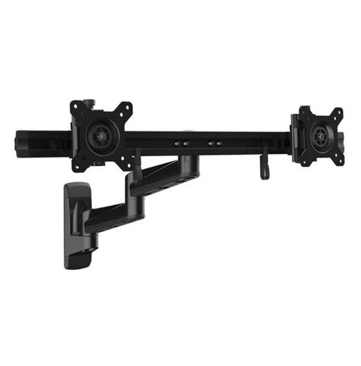 StarTech ARMDUALWALL Wall Mount Dual Monitor Arm Articulating Ergonomic VESA Wall Mount for 2x 24" Displays Synchronized Adjustable Crossbar Tilt/Swivel/Rotate- Double Screen Mount Bracket