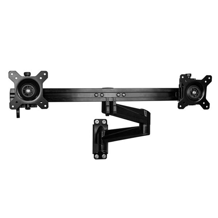 StarTech ARMDUALWALL Wall Mount Dual Monitor Arm Articulating Ergonomic VESA Wall Mount for 2x 24" Displays Synchronized Adjustable Crossbar Tilt/Swivel/Rotate- Double Screen Mount Bracket