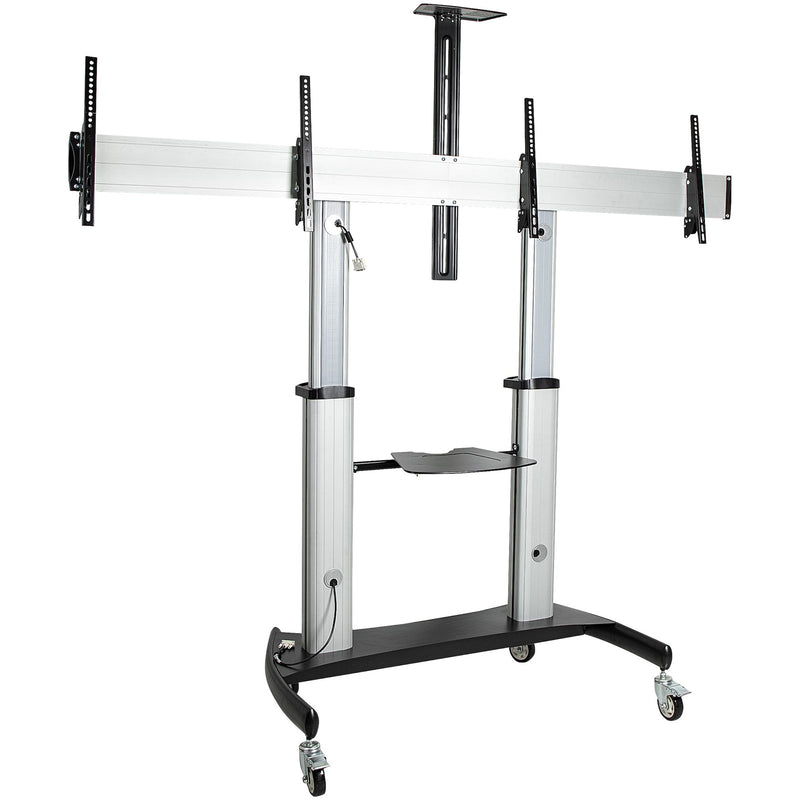 StarTech STNDMTVDUO Dual TV Cart - 37-60in TVs - Height Ajs