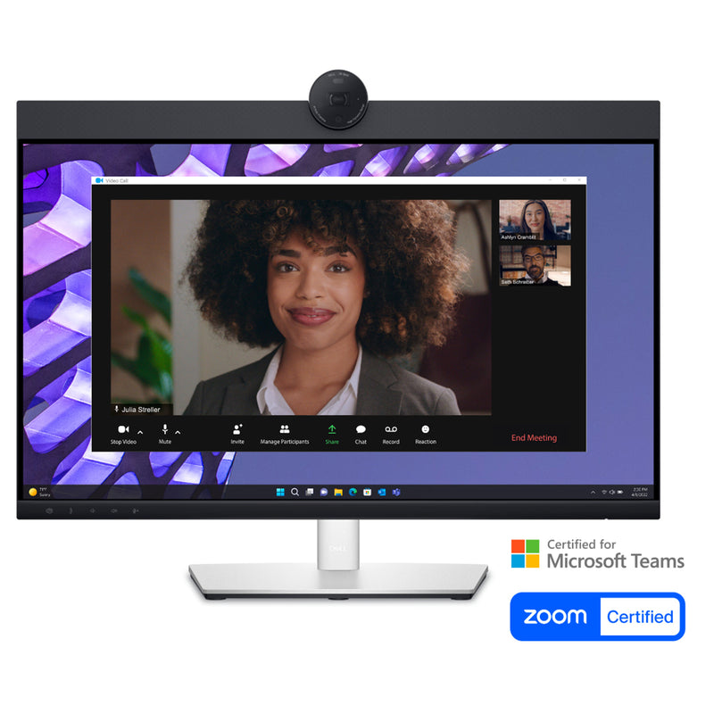Dell P2424HEB 24" FHD Video Conferencing Monitor with 4MP Camera, Microphone & Speaker