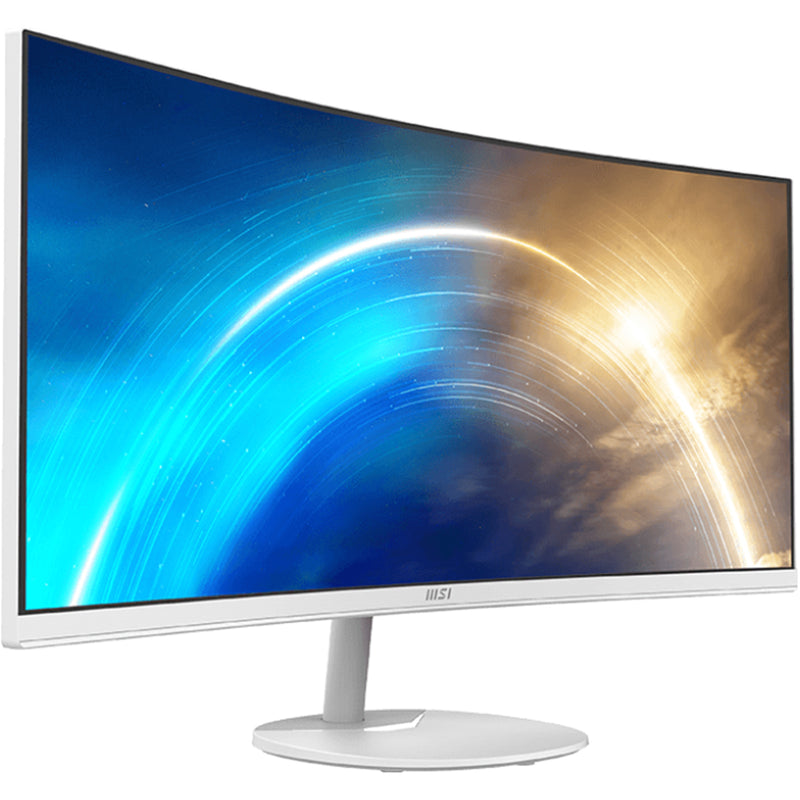 MSI Pro MP341CQW 34" Ultrawide Curved Business Monitor - White Color