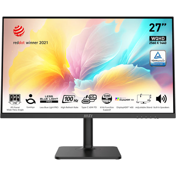 MSI Modern MD272QXP 27" QHD Sleek & Ultra-Slim USB-C Premium Business Monitor