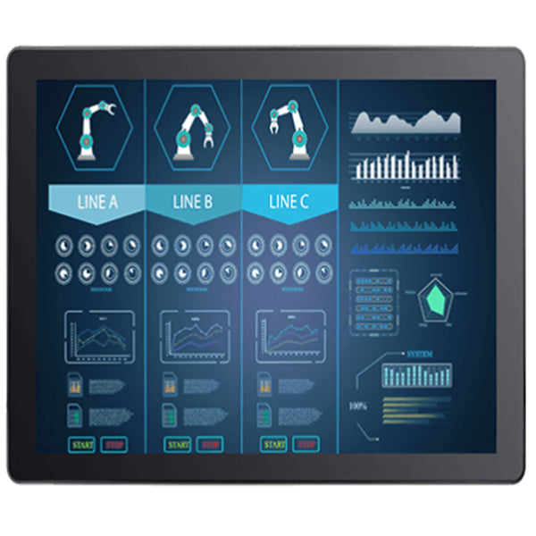 Winmate Touch Display R19L100-GCM1 19' PCAP, 1280 x 1024, 250 nits, Front IP65, 1xVGA,1 x HDMI, 1 x DVI (Optional), Fanless Design,12V DC input,VESA Mount/ Panel Mount