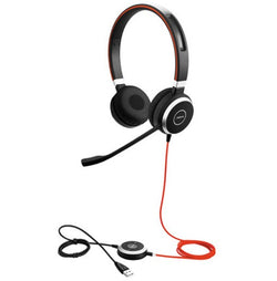 Jabra Evolve 40 USB-A Wired On-Ear Headset with In-Line Controls - Teams Certified