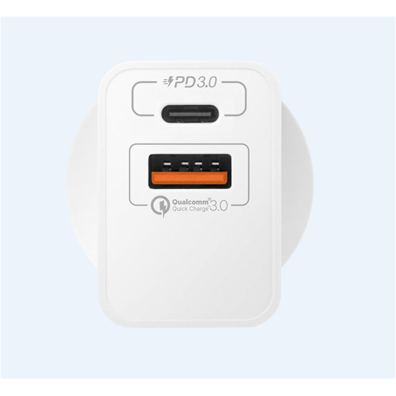 Momax 20W USB-C iPhone PD 3 Pack - Up to 20W PD Fast Charging for Wall Charger Apple iPhone 15/14/13/12/11/XS/8 Series Dual Output (USB-C PD & USB-A), 20W (Max) Fast Charging, Safe & Reliable