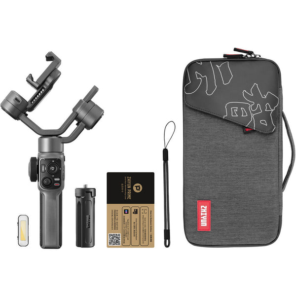 ZHIYUN SMOOTH 5S Pro (Grey) Smartphone Gimbal Combo Kit (include Tripod, Magnetic Fill Light & Filters, Protective Bag)