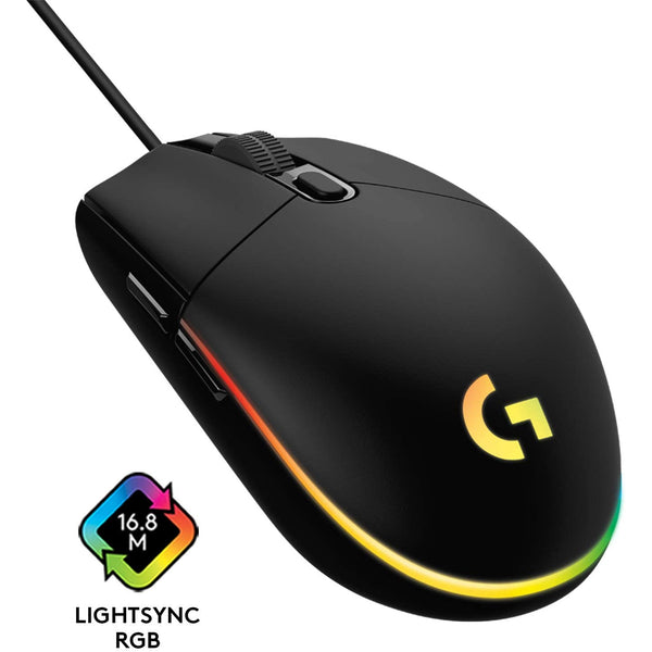 Logitech G203 LIGHTSYNC RGB Wired Gaming Mouse - Black