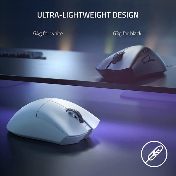 Razer Deathadder v3 Pro Wireless Gaming Mouse - White Edition