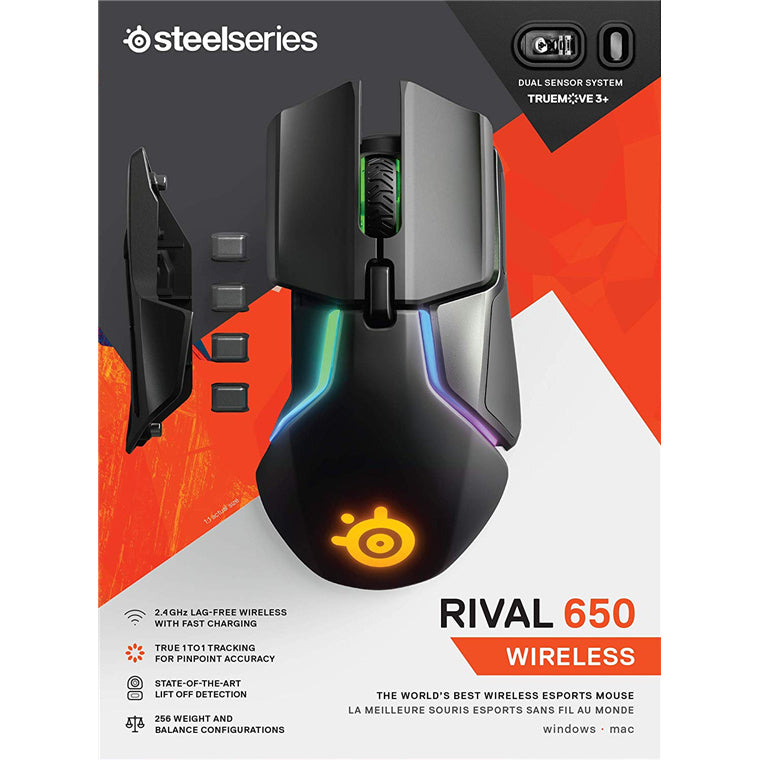 Steelseries Rival 650 RGB Wireless Gaming Mouse