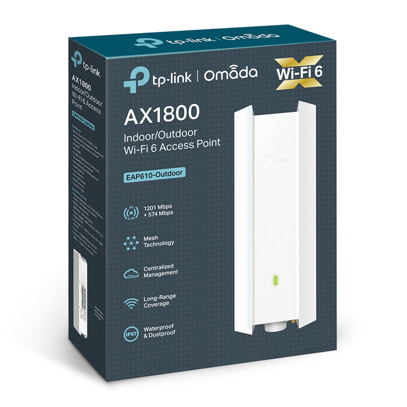 TP-Link Omada EAP610-Outdoor Dual-Band AX1800 Indoor/Outdoor WiFi 6 Access Point