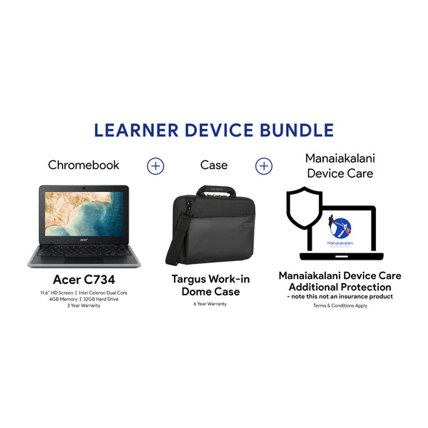 Acer C734-C1SD Chromebook + Targus Bag & Met Product Care Bundle