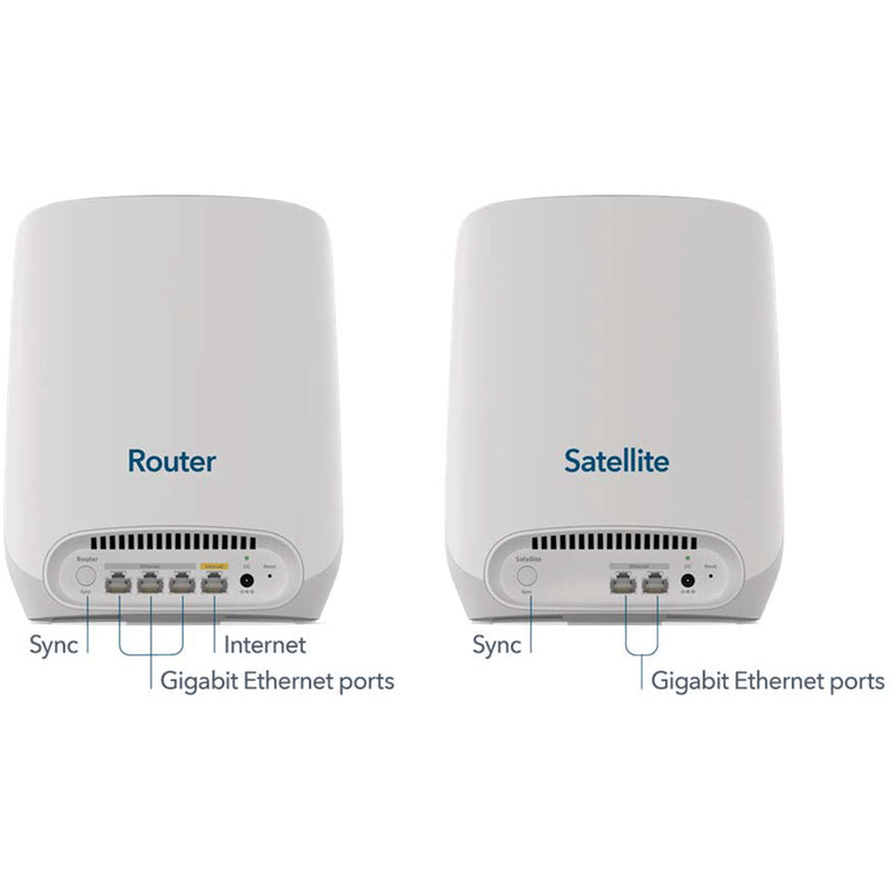 NETGEAR Orbi RBK762S (AX5400) Tri-Band WiFi 6 Mesh System - 2 Pack